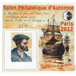 Bloc C.N.E.P. N°91a Jacques Cartier 2022 non dentelé.