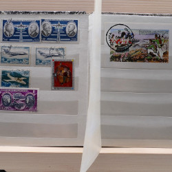 Lot de timbres France et Monde à trier en un carton.