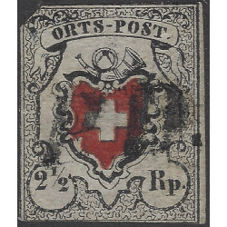 Timbre de Suisse N°17 ORTS POST oblitéré, R.
