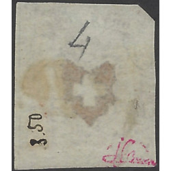 Timbre de Suisse N°17 ORTS POST oblitéré, R.