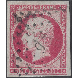 Empire non dentelé timbre de France N°17B oblitéré.