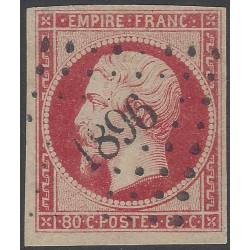 Empire non dentelé timbre de France N°17A oblitéré.