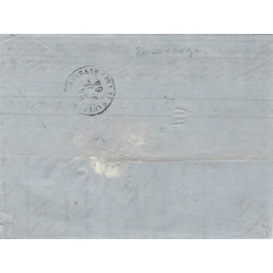 Empire timbre de France N°24 oblitéré GC 249 sur pli pour Saint sauveur Yonne 1864.
