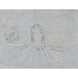 Empire timbre de France N°24 oblitéré GC 249 sur pli pour Saint sauveur Yonne 1864.