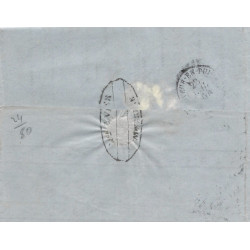 Empire timbre de France N°24 oblitéré GC 249 sur pli pour Saint sauveur Yonne 1864.