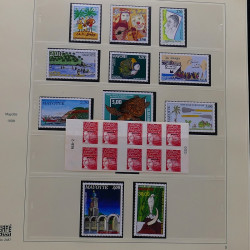 Collection timbres de Mayotte 1997-2011 neufs** complet en album Safe.