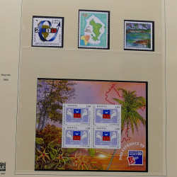 Collection timbres de Mayotte 1997-2011 neufs** complet en album Safe.