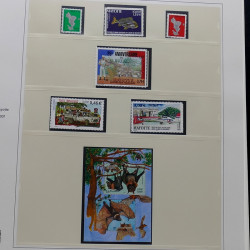Collection timbres de Mayotte 1997-2011 neufs** complet en album Safe.