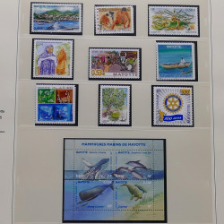 Collection timbres de Mayotte 1997-2011 neufs** complet en album Safe.