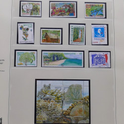 Collection timbres de Mayotte 1997-2011 neufs** complet en album Safe.