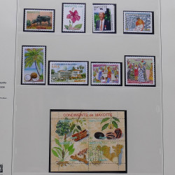 Collection timbres de Mayotte 1997-2011 neufs** complet en album Safe.