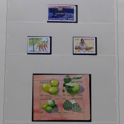 Collection timbres de Mayotte 1997-2011 neufs** complet en album Safe.
