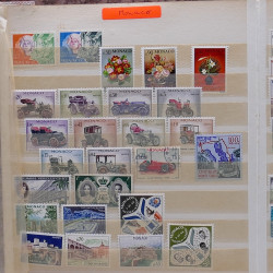 Lot de timbres France et Monde à trier en un carton.