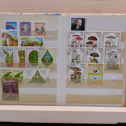 Lot de timbres France et Monde à trier en un carton.