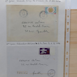 Lot de timbres France et Monde à trier en un carton.