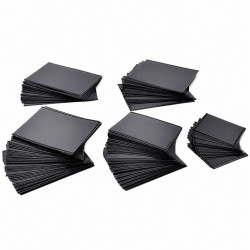 Assortiment 175 pochettes noires double soudure pour timbres de France.