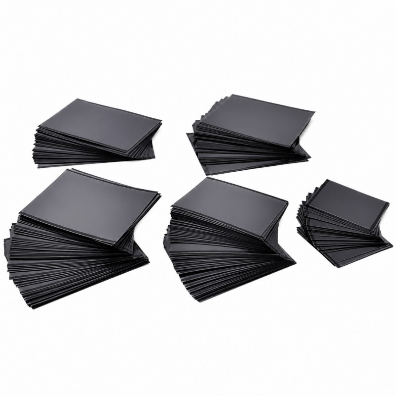 Assortiment 175 pochettes noires double soudure pour timbres de France.