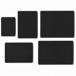 Assortiment 175 pochettes noires double soudure pour timbres de France.