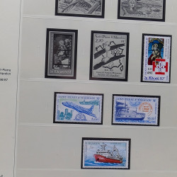 Collection timbres de Saint Pierre et Miquelon 1963-2024 neufs en 3 albums.