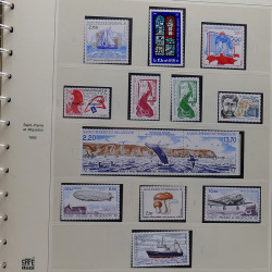 Collection timbres de Saint Pierre et Miquelon 1963-2024 neufs en 3 albums.