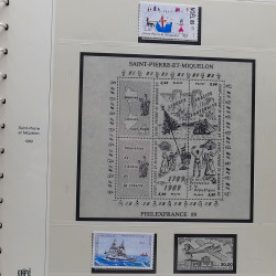 Collection timbres de Saint Pierre et Miquelon 1963-2024 neufs en 3 albums.