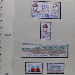Collection timbres de Saint Pierre et Miquelon 1963-2024 neufs en 3 albums.