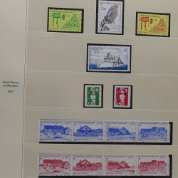 Collection timbres de Saint Pierre et Miquelon 1963-2024 neufs en 3 albums.
