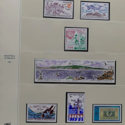 Collection timbres de Saint Pierre et Miquelon 1963-2024 neufs en 3 albums.