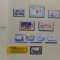 Collection timbres de Saint Pierre et Miquelon 1963-2024 neufs en 3 albums.