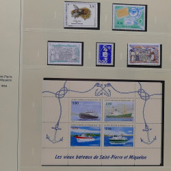 Collection timbres de Saint Pierre et Miquelon 1963-2024 neufs en 3 albums.