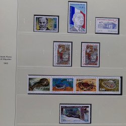 Collection timbres de Saint Pierre et Miquelon 1963-2024 neufs en 3 albums.