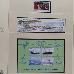 Collection timbres de Saint Pierre et Miquelon 1963-2024 neufs en 3 albums.