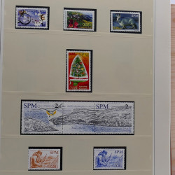 Collection timbres de Saint Pierre et Miquelon 1963-2024 neufs en 3 albums.
