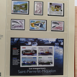 Collection timbres de Saint Pierre et Miquelon 1963-2024 neufs en 3 albums.