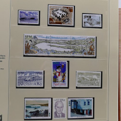 Collection timbres de Saint Pierre et Miquelon 1963-2024 neufs en 3 albums.