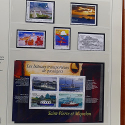 Collection timbres de Saint Pierre et Miquelon 1963-2024 neufs en 3 albums.