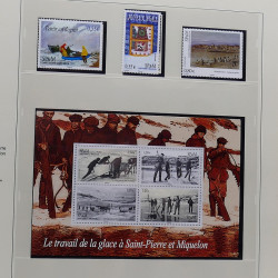 Collection timbres de Saint Pierre et Miquelon 1963-2024 neufs en 3 albums.