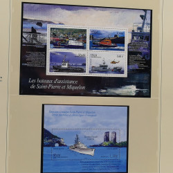 Collection timbres de Saint Pierre et Miquelon 1963-2024 neufs en 3 albums.