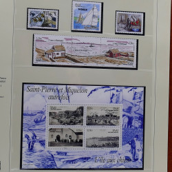 Collection timbres de Saint Pierre et Miquelon 1963-2024 neufs en 3 albums.