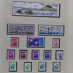 Collection timbres de Saint Pierre et Miquelon 1963-2024 neufs en 3 albums.