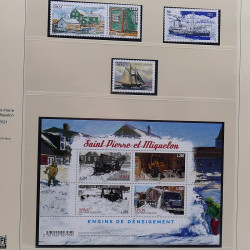 Collection timbres de Saint Pierre et Miquelon 1963-2024 neufs en 3 albums.