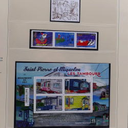 Collection timbres de Saint Pierre et Miquelon 1963-2024 neufs en 3 albums.