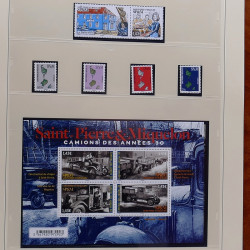 Collection timbres de Saint Pierre et Miquelon 1963-2024 neufs en 3 albums.