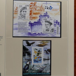Collection timbres de Saint Pierre et Miquelon 1963-2024 neufs en 3 albums.
