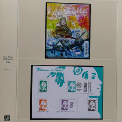 Collection timbres de Saint Pierre et Miquelon 1963-2024 neufs en 3 albums.