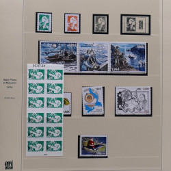 Collection timbres de Saint Pierre et Miquelon 1963-2024 neufs en 3 albums.