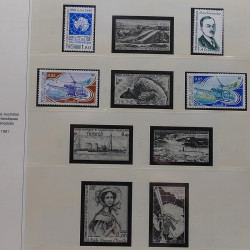 Collection timbres T.A.A.F. 1955-2000 neufs en un album.