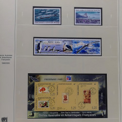 Collection timbres T.A.A.F. 1955-2000 neufs en un album.