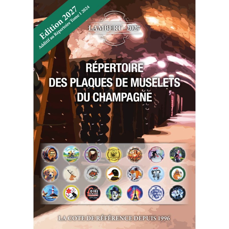 Additif 2027 Lambert répertoire des plaques de muselets du champagne.