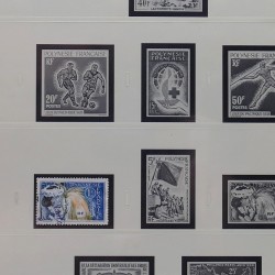 Collection timbres de Polynésie Française 1958-2024 neufs en 4 albums.
